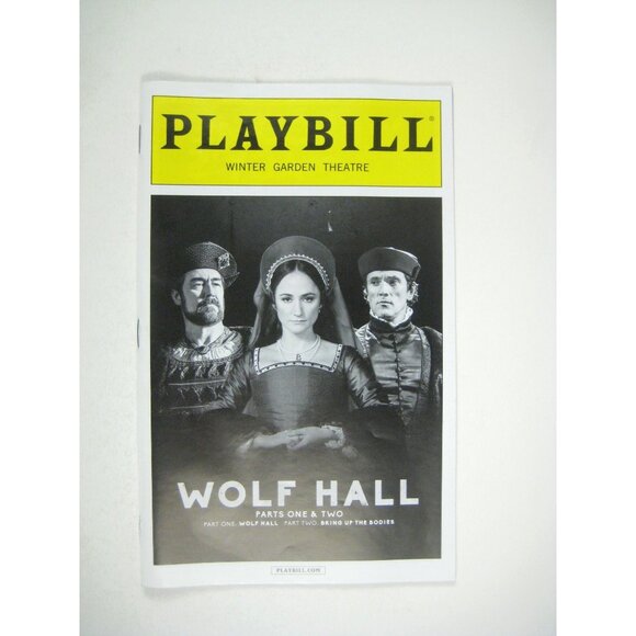 Wolf Hall Playbill Winter Garden Opening Night April 2015 Shakespeare Ben Miles - Picture 1 of 7